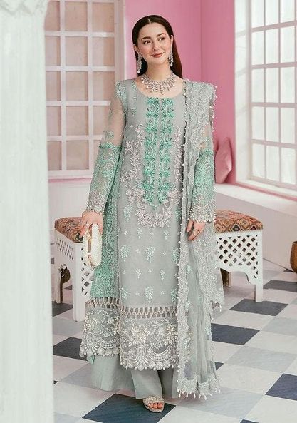 Elaf Light Green Formal Collection Organza Dress 3pc Unstitched GoodLuck Collections Elaf Light Green Formal Collection Organza Dress 3pc Unstitched GoodLuck Collections