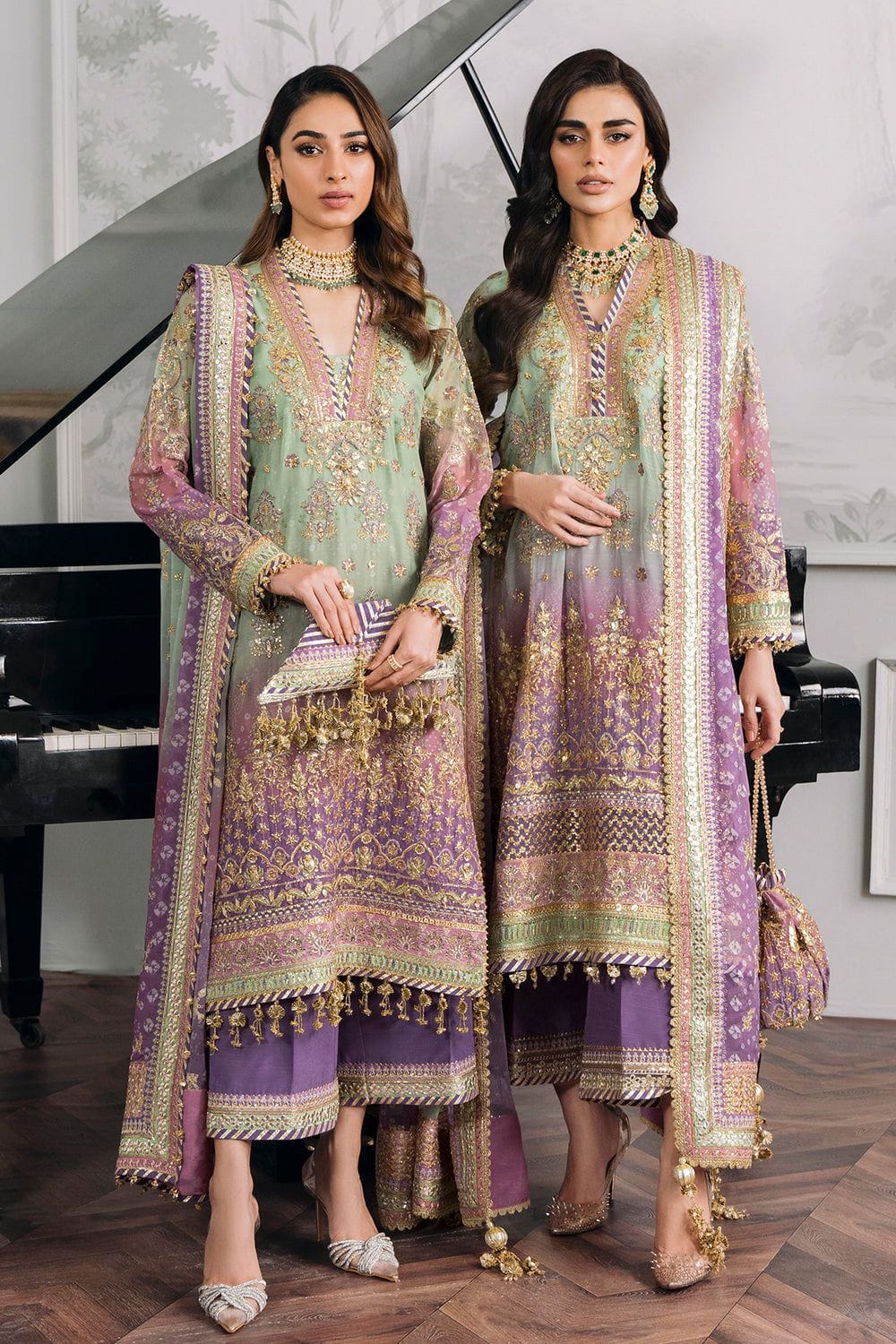 Baroque Multi New Arrival Chiffon Embroidery Dress Formal Collection GoodLuck Collections Baroque Multi New Arrival Chiffon Embroidery Dress Formal Collection GoodLuck Collections