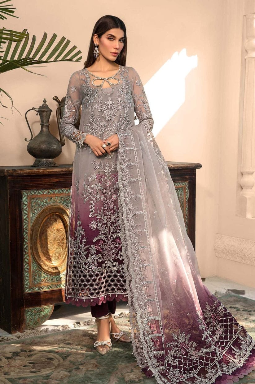 Maria B Purple Wedding Collection Dress Soft Net Fabric 3pc Unsitched GoodLuck Collections Maria B Purple Wedding Collection Dress Soft Net Fabric 3pc Unsitched GoodLuck Collections