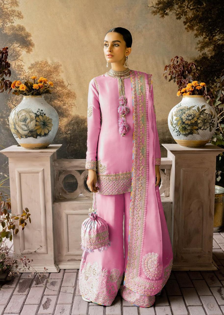 afrozeh pink dress Afrozeh Pink Formal Collection Organza Dress 3pc GoodLuck Collections