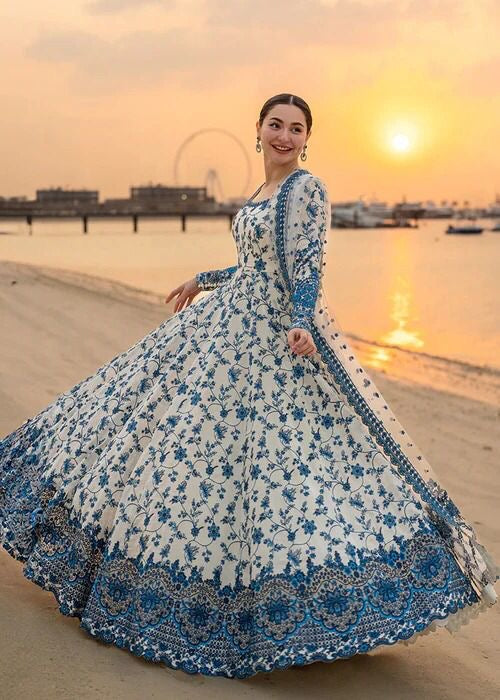 Hania amir lawn article long frock unstiched