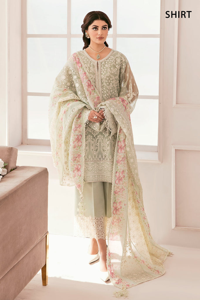 Baroque Embroidered Chiffon Suits 3 Piece Hand Work