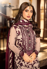 Asim Jofa Full Heavy Embroidered Chiffon Dress