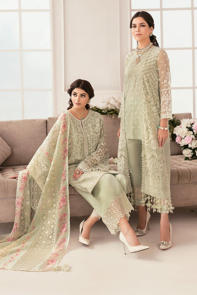 Baroque Embroidered Chiffon Suits 3 Piece Hand Work