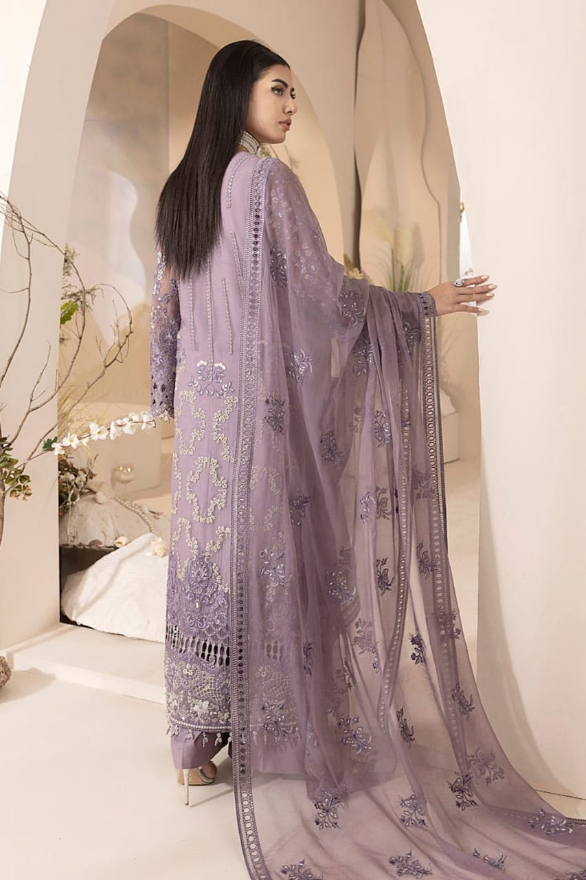 Lavish Pareesa Luxury Chiffo Embroidery 3piece Unstitched