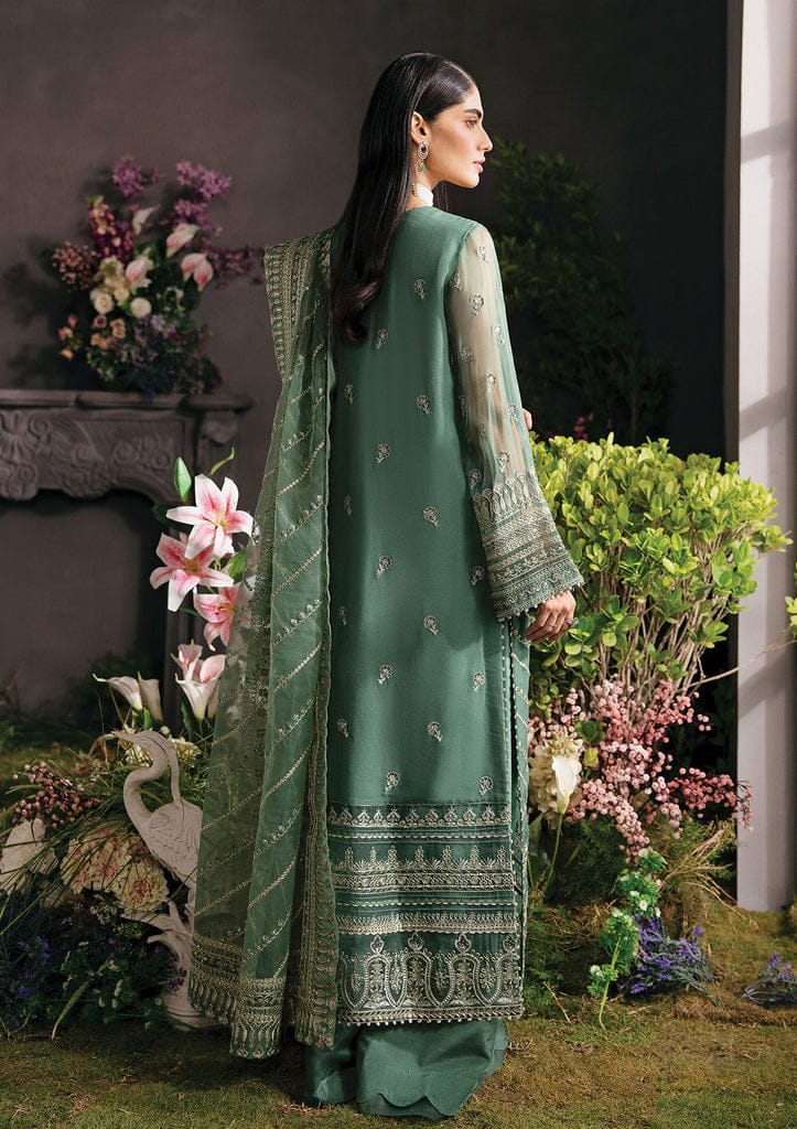 AFROZEH GREEN FORMAL COLLECTION 3PC DRESS