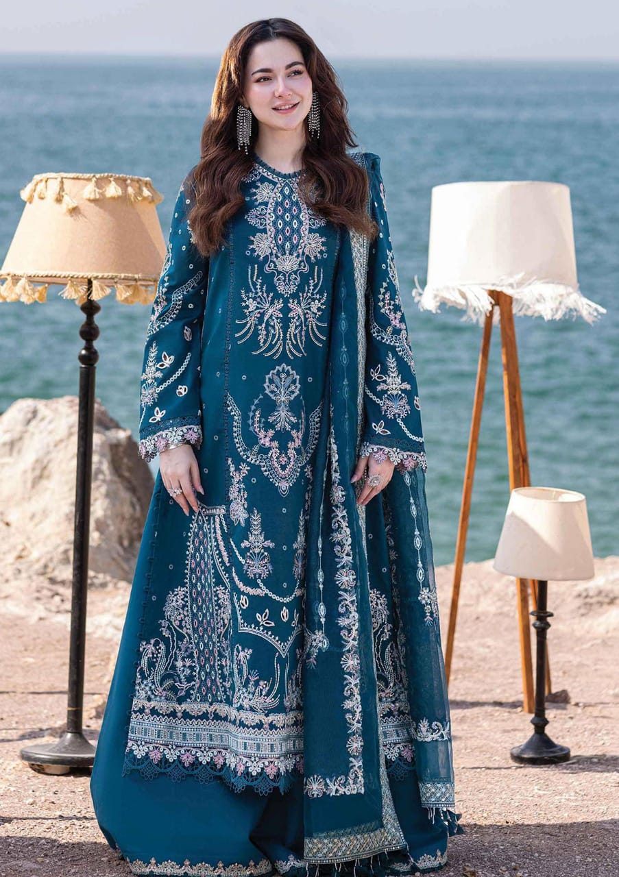 Qalamkar Dark Green Chikankari Lawn Embroidery New Arrival 3pc Dress
