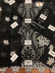 MB-034 | Premium Chiffon 3 Piece Unstitched Suit 2026 – Heavy Adda & Chikankari Work