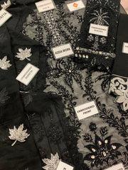 MB-034 | Premium Chiffon 3 Piece Unstitched Suit 2026 – Heavy Adda & Chikankari Work