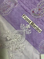 MBL-032 | Premium Lawn 3 Piece Unstitched Suit 2026 – Embroidered Sequin Work