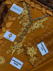 MB-033 | Luxury Chiffon 3 Piece Unstitched Suit 2026 – Multicolor Adda Work