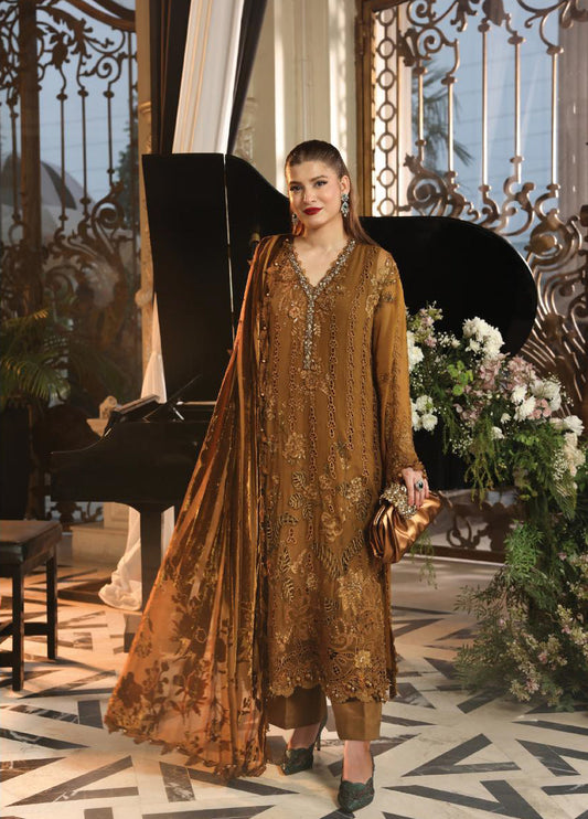 MB-033 | Luxury Chiffon 3 Piece Unstitched Suit 2026 – Multicolor Adda Work