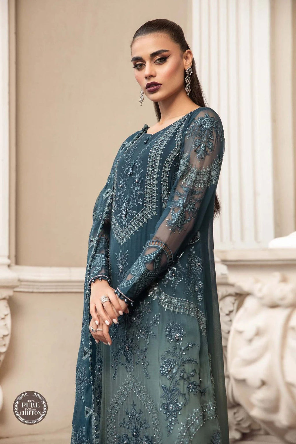 MARIA B BLUE LUXURY CHIFFON COLLECTION