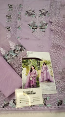 Aneela's Party Wear Collection organza Embroidery 3piece Unstitched