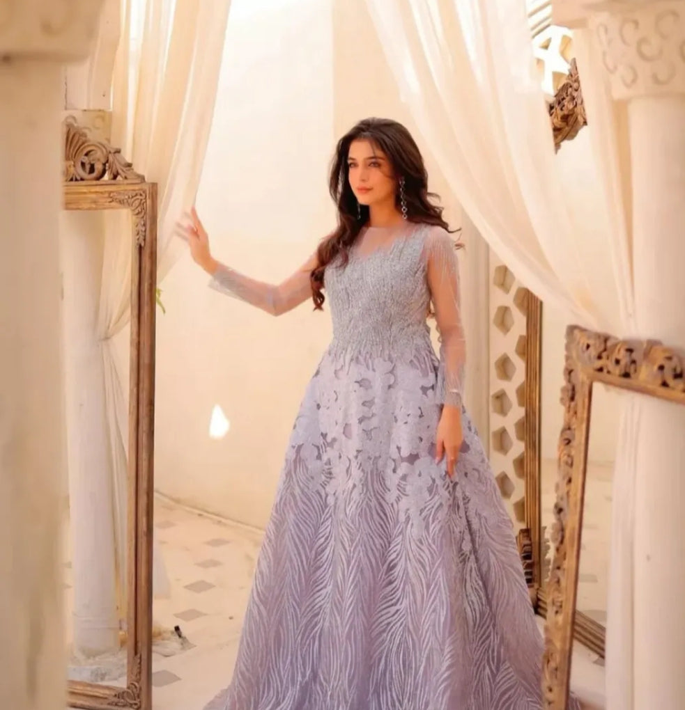 Laiba Khan Wear Soft Net Maxi Wedding Collection Unstitched