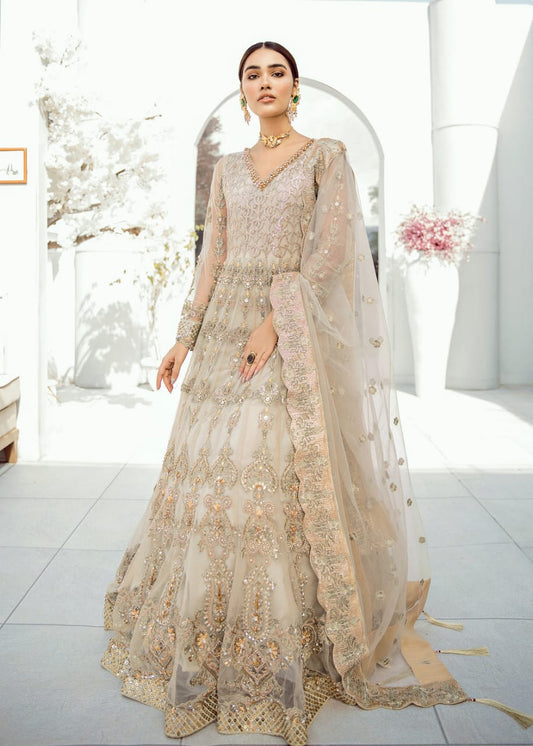 Akbar Aslam Skin Wedding Collection Maxi Soft Net Fabric