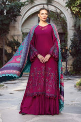 Maria B Magenta Pure Lawn Embroidery 3PC