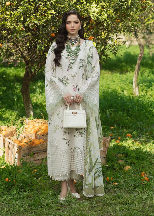 Afrozeh Light Green Embroidery Summer Collection New Arrival 3pc Unstitched