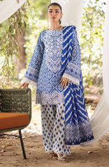 Zainab Chottani Blue Print & Embroidery Summer Collection