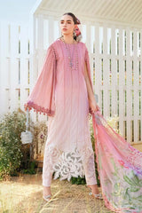 M.B Pink MPrints Embroidered Lawn Unstitched 3Pc
