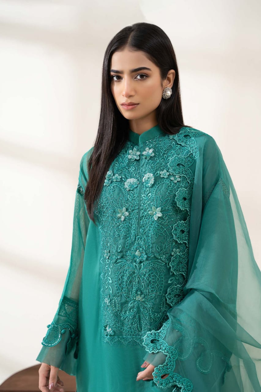 Maria b Green Organza Dress 3pc