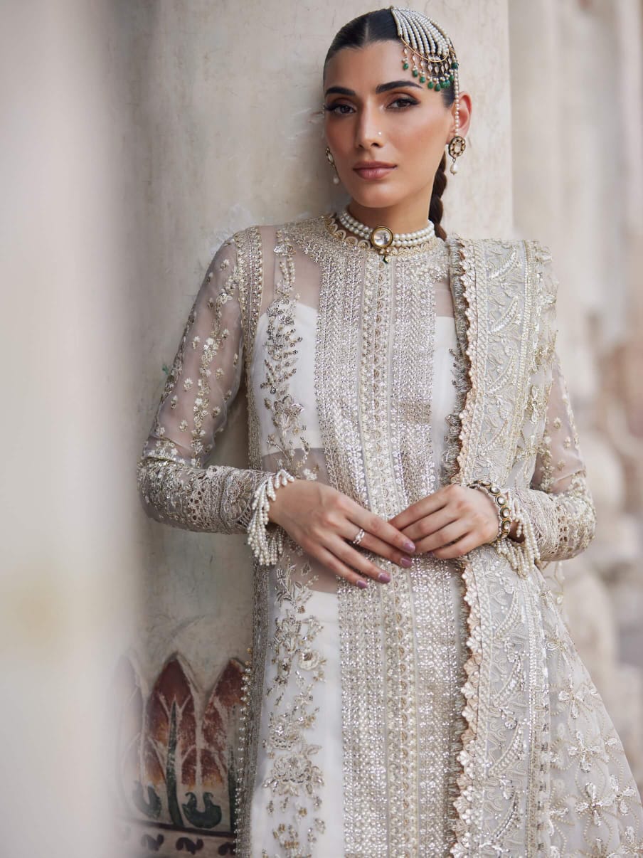 Afrozeh Dastangoi Unstitched Organza Embroidery 3piece Unstitched