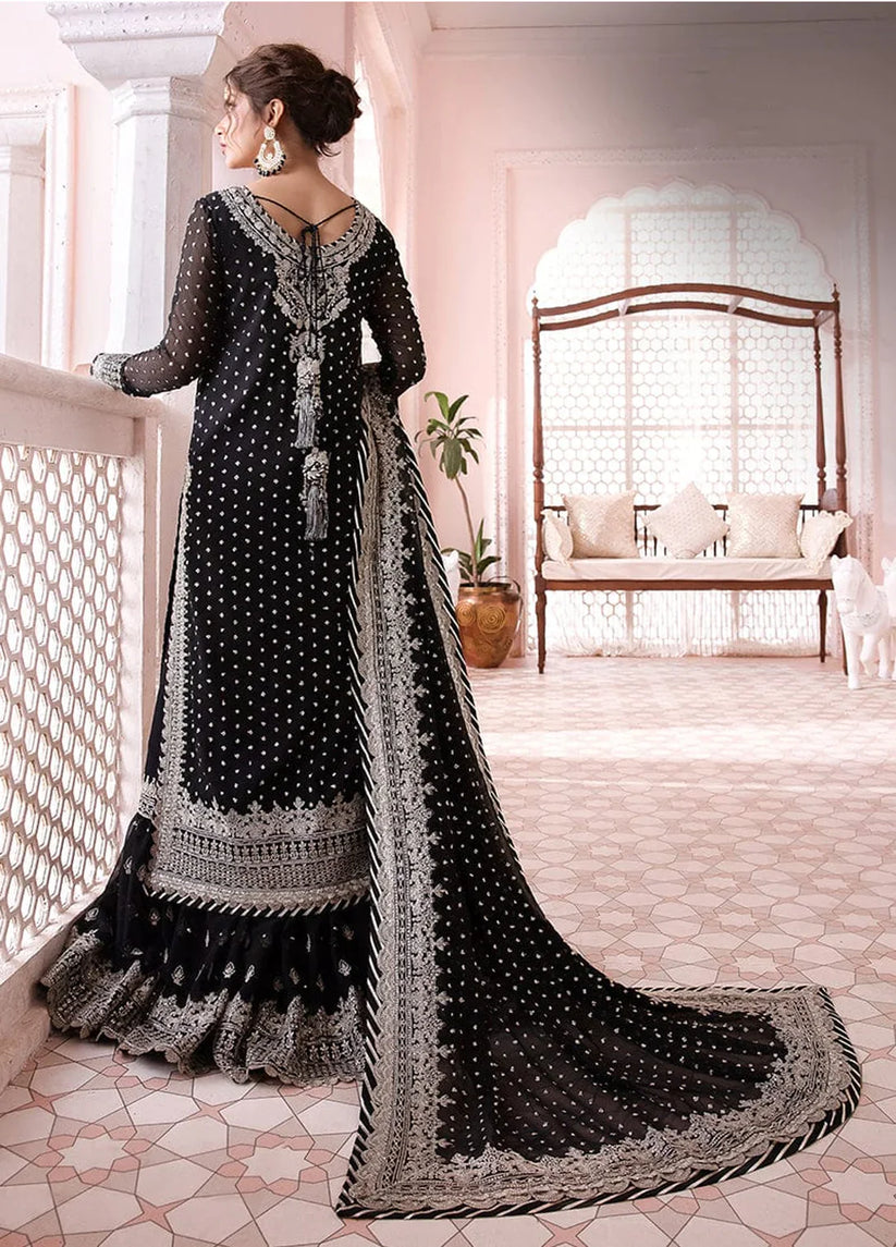 Asim Jofa Black & Silver Chiffon Formal Collection