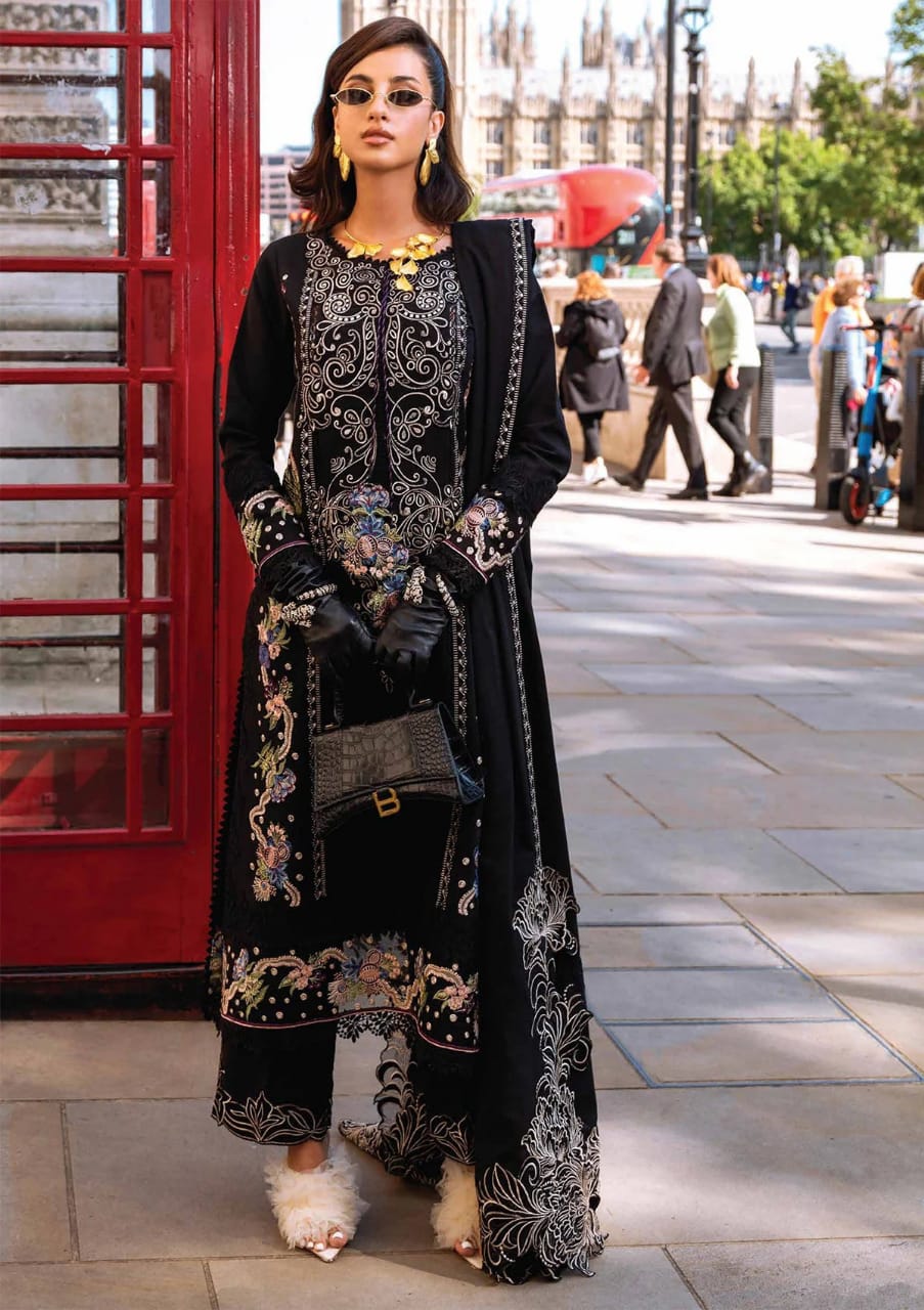 MUSHQ BLACK GREY EMBROIDERY DRESS