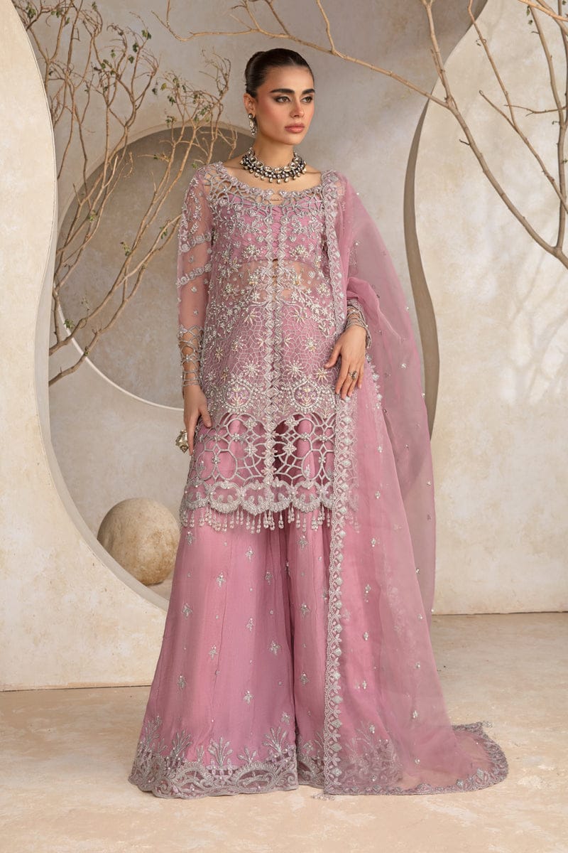 Rang Rasiya Lilac Hand Embellished Organza Formal 3piece Unstitched