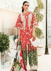 M.B Red Mprints 2025 Luxury Lawn Embroidered Collection Unstitched