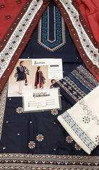 Jazmin Dhanak Fabric Winter Collection Embroidey 3pc Unstitched