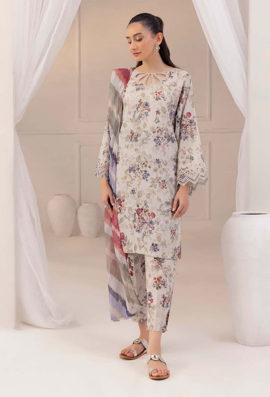 Baroque Skin Lawn Embroidery 3pc Unstitched Dress