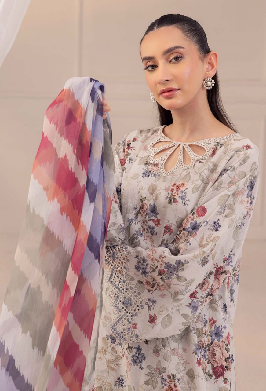 Baroque Skin Lawn Embroidery 3pc Unstitched Dress