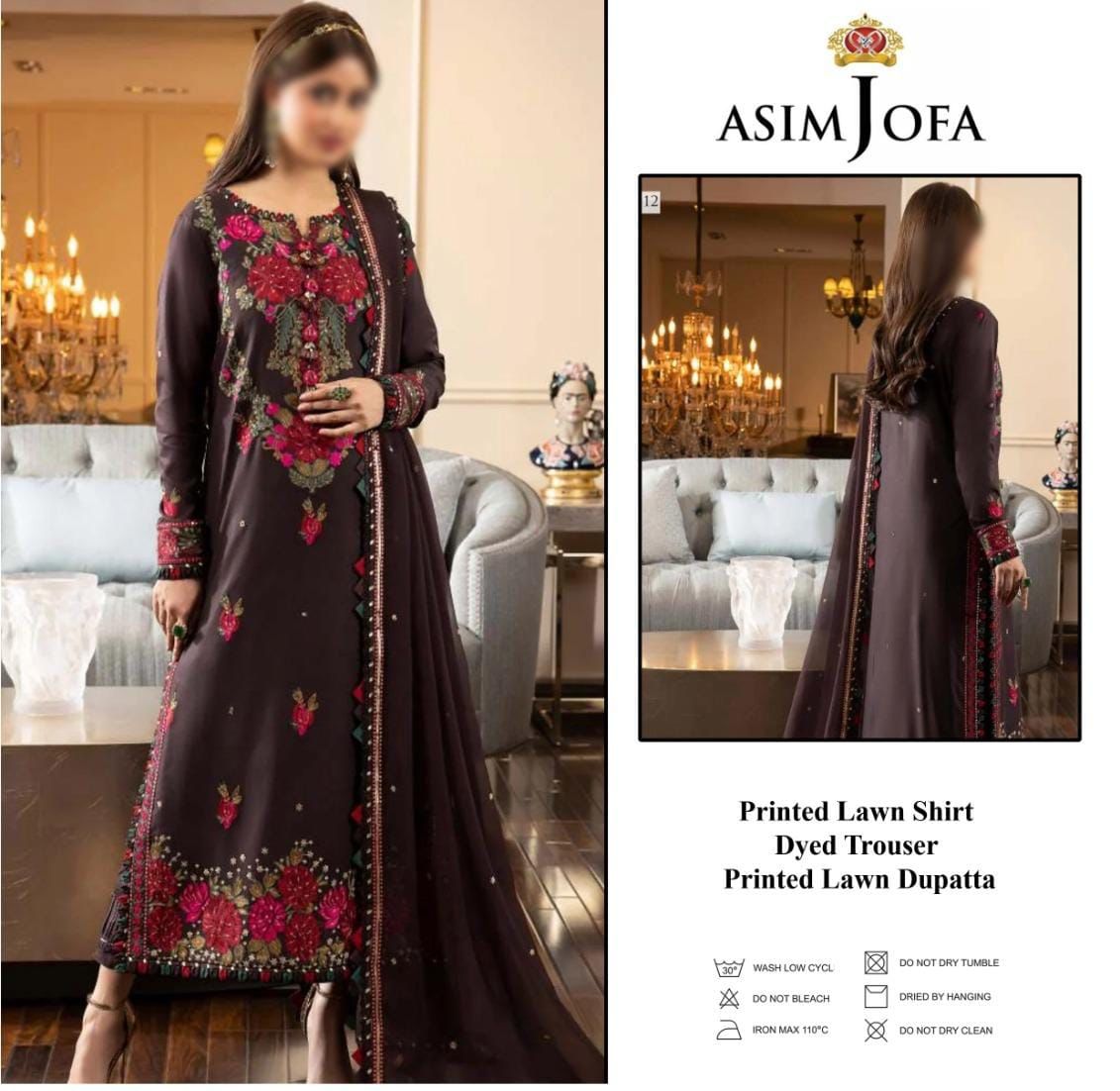 Asim Jofa New Arrival Digital Printed Pure Lawn 3pc Collection