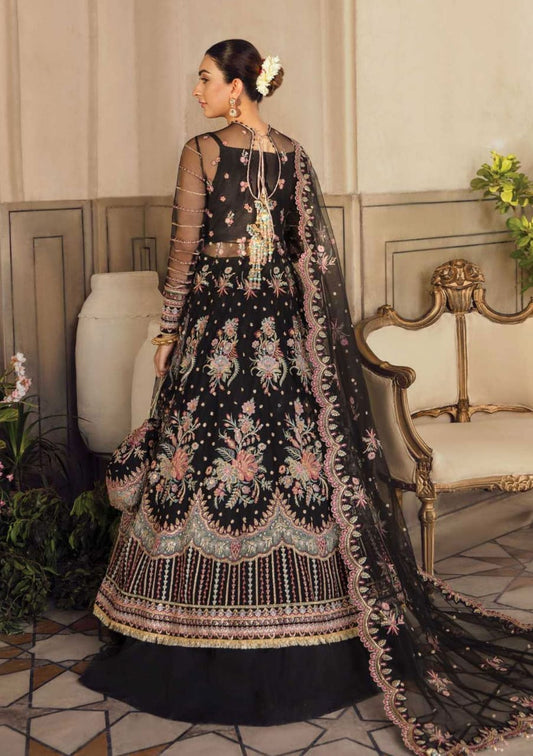 Afrozeh Black Soft Net Maxi Wedding Collection Hit Article