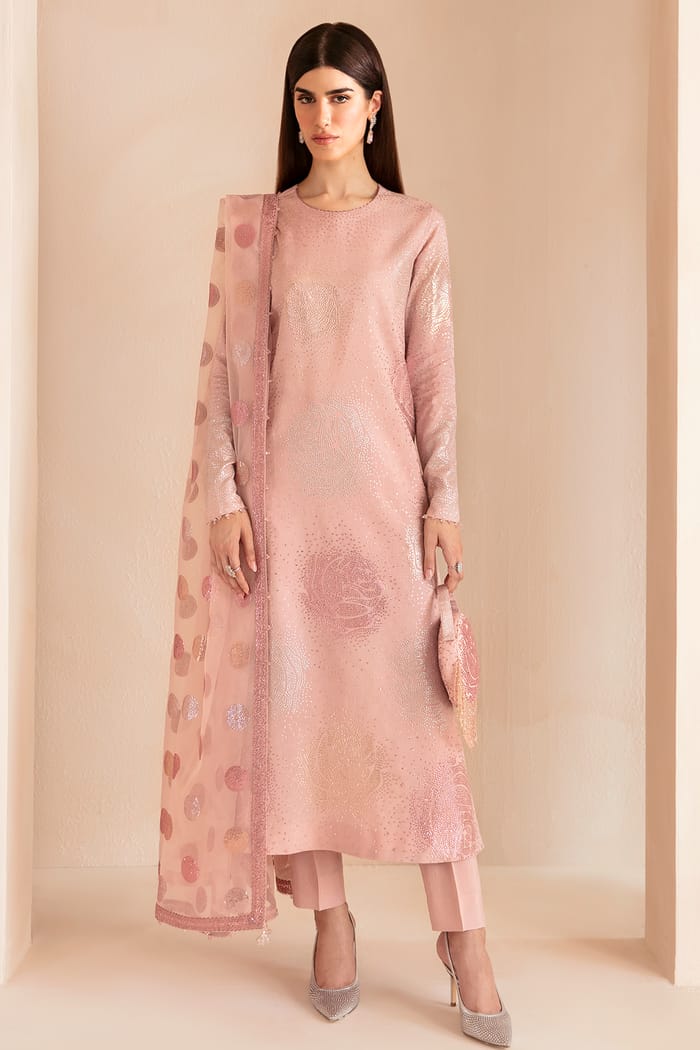 Jazmin Pink Raw Silk Embroidery New Arrival 3piece Unstitched