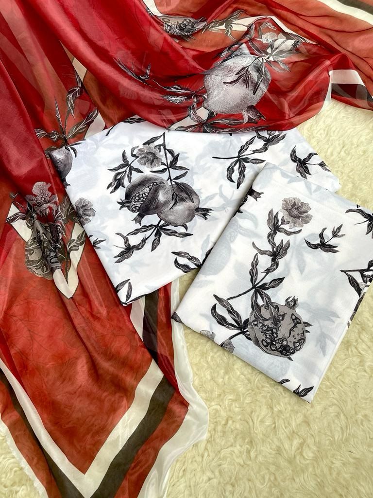 Floral Prints Swiss Lawn Digital 3pc