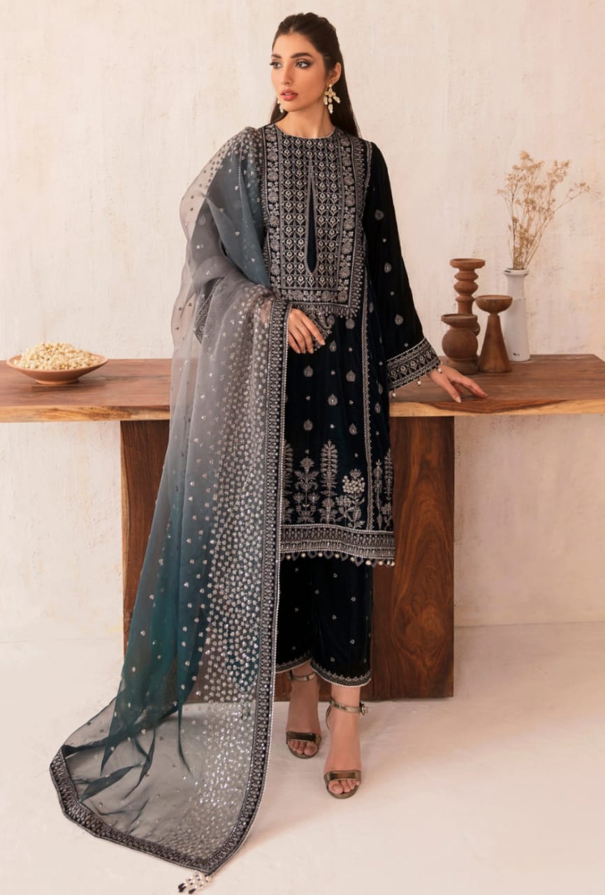 Jazmin Green Velvet Formal Collection 3pc 9000 Micro