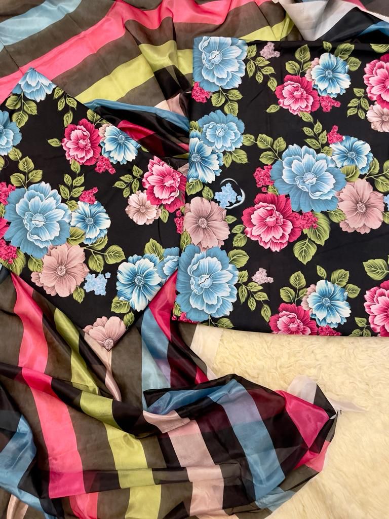 Floral Prints Swiss Lawn Digital 3pc