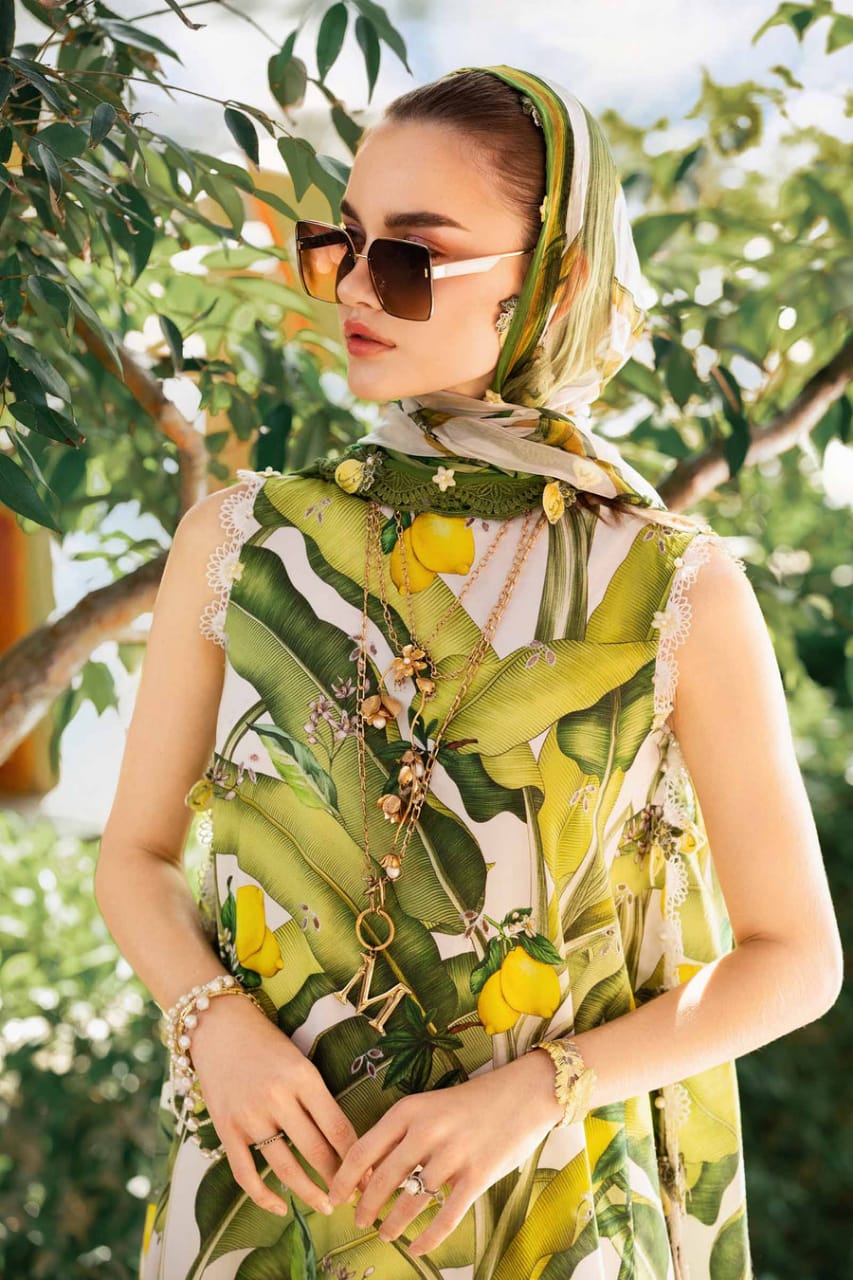 Maria B Green New Arrival Printed Lawn Embroidey 3pc Unstitched