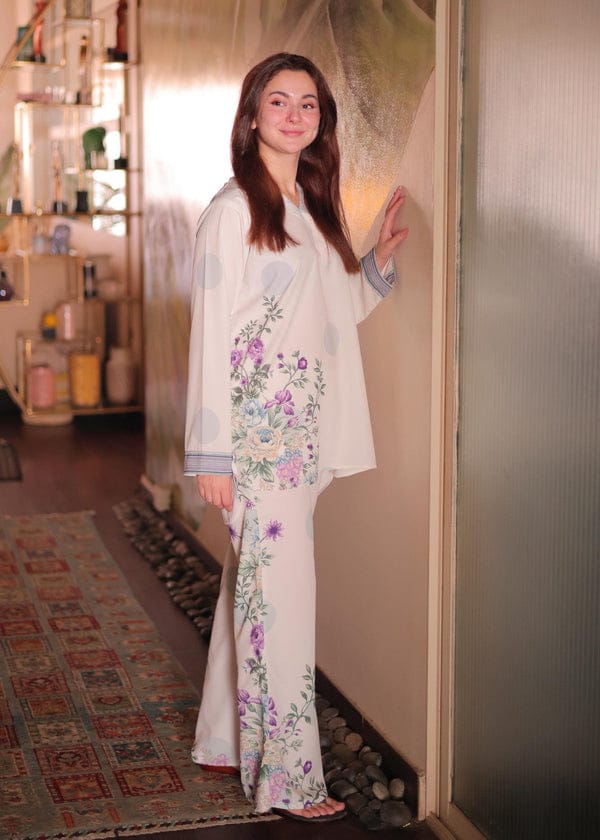 Haniya Amir Wear Silk Digital Print 3piece Unstitched