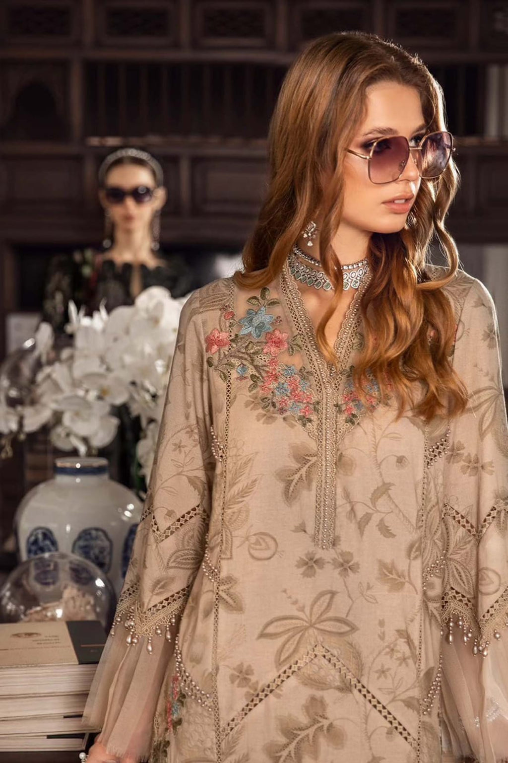 Maria B Skin Pure Lawn Embroidery Dress 3PC