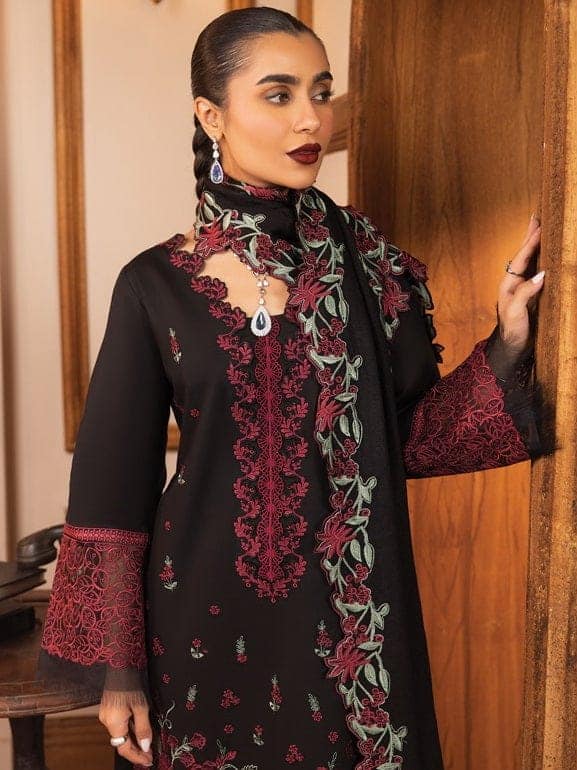 Rang Rasiya Black Chikankari Embroidery Dress 3pc