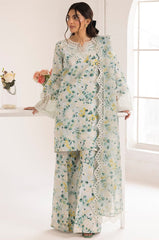 Mohagni Green Pure Lawn Embroidery New Arrival 3pc