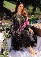 Nureh Pure Lawn Black Embroidery Dress 3pc