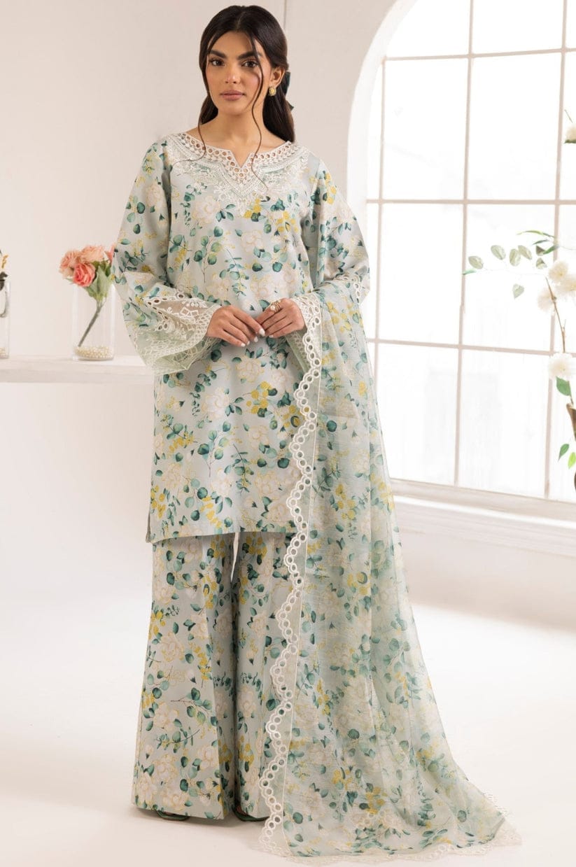 Mohagni Green Pure Lawn Embroidery New Arrival 3pc