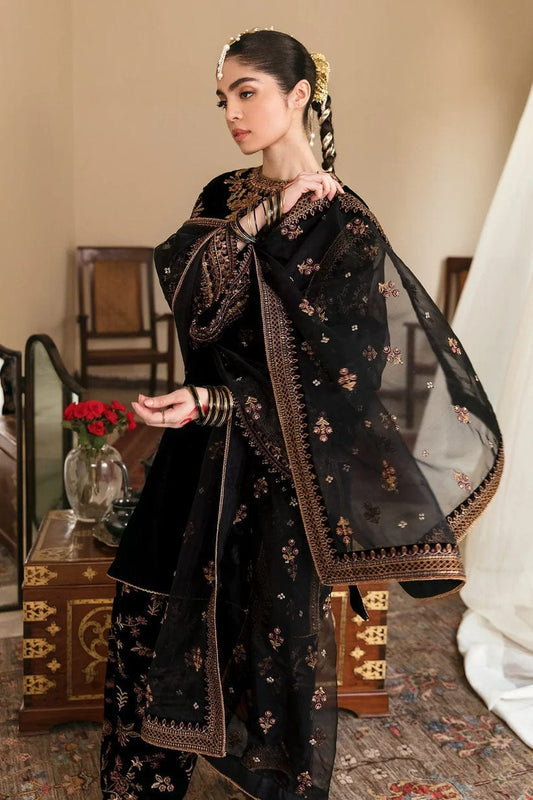 Baroque Black Chiffon Embroidery Collection