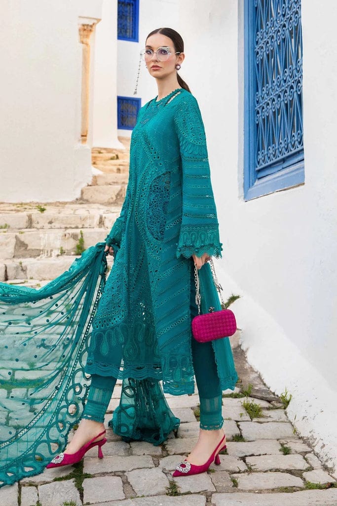Maria b Green New Arrival Embroidery Chikankari Dress 3pc