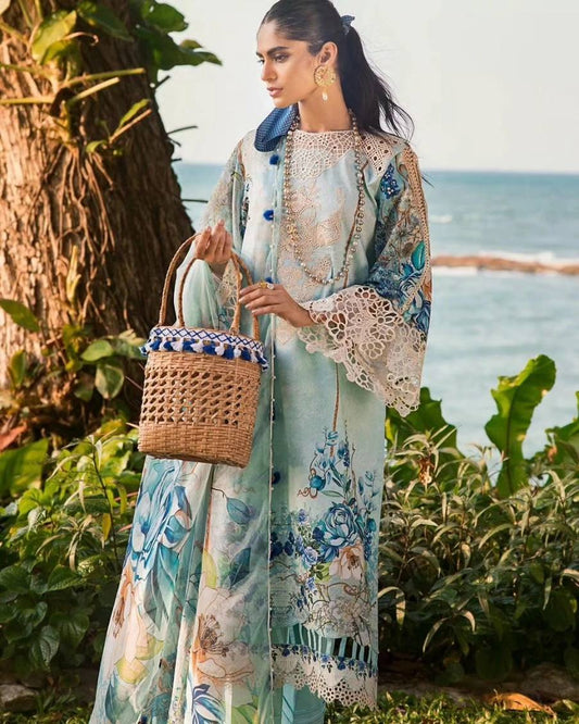 Elaf Sky Pure Lawn Embroidery Collection New Arrival