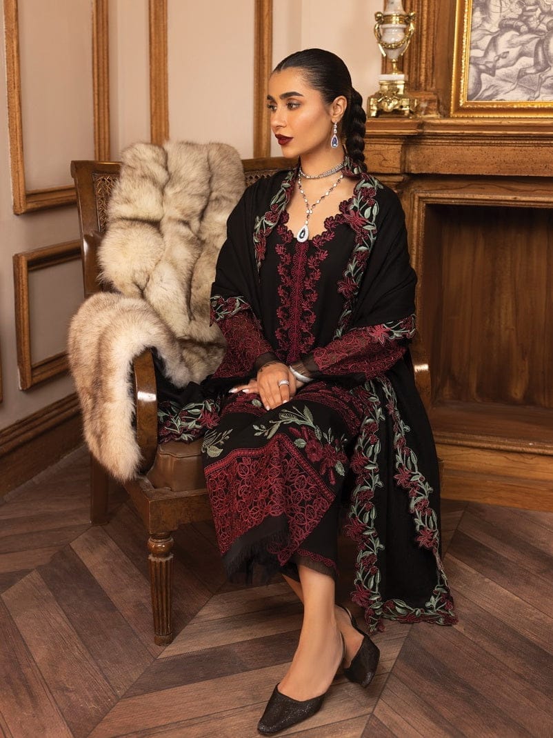 Rang Rasiya Black Chikankari Embroidery Dress 3pc